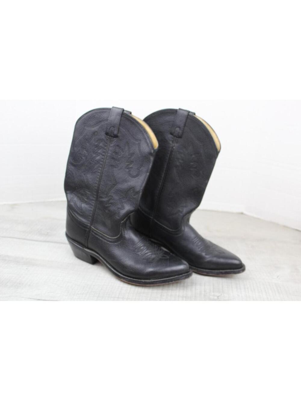 Durango Boots Women's Black Leather Western Style Size 7 1/2 Like New